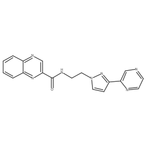 N-(2-(3-(pyrazin-2-yl)-1H-pyrazol-1-yl)ethyl)quinoxaline-2-carboxamide Structure