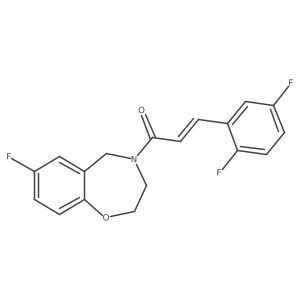 (E)-3-(2,5-difluorophenyl)-1-(7-fluoro-2,3-dihydrobenzo[f][1,4]oxazepin-4(5H)-yl)prop-2-en-1-one Structure
