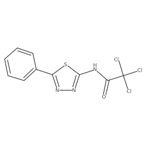 2,2,2-trichloro-N-(5-phenyl-1,3,4-thiadiazol-2-yl)acetamide结构式