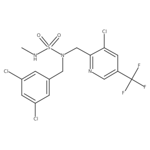 ({[3-Chloro-5-(trifluoromethyl)pyridin-2-yl]methyl}[(3,5-dichlorophenyl)methyl]sulfamoyl)(methyl)amine Structure