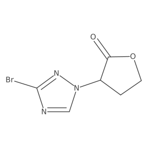 3-(3-bromo-1H-1,2,4-triazol-1-yl)dihydrofuran-2(3H)-one结构式