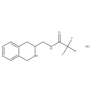 2,2,2-trifluoro-N-[(1,2,3,4-tetrahydroisoquinolin-3-yl)methyl]acetamide hydrochloride结构式