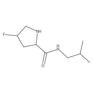 4-fluoro-N-isobutylpyrrolidine-2-carboxamide结构式