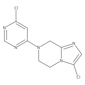 4-chloro-6-{3-chloro-5H,6H,7H,8H-imidazo[1,2-a]pyrazin-7-yl}pyrimidine结构式