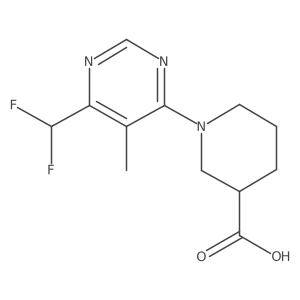 1-[6-(Difluoromethyl)-5-methylpyrimidin-4-yl]piperidine-3-carboxylic acid结构式
