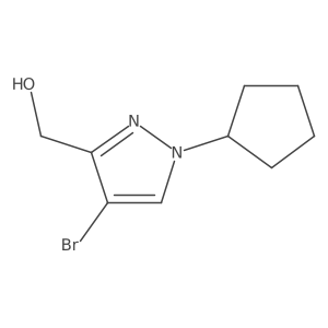 (4-Bromo-1-cyclopentyl-1H-pyrazol-3-yl)methanol结构式