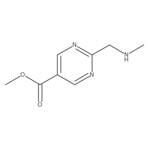 Methyl 2-[(methylamino)methyl]pyrimidine-5-carboxylate结构式