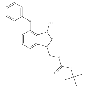 1,1-Dimethylethyl N-[(1,3-dihydro-1-hydroxy-7-phenoxy-2,1-benzoxaborol-3-yl)methyl]carbamate结构式