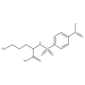 (2S)-5-amino-2-(4-nitrobenzenesulfonamido)pentanoic acid Structure