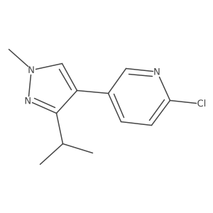 2-chloro-5-[1-methyl-3-(propan-2-yl)-1H-pyrazol-4-yl]pyridine Structure