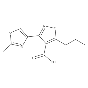 3-(2-Methyl-1,3-thiazol-4-yl)-5-propyl-1,2-oxazole-4-carboxylic acid结构式
