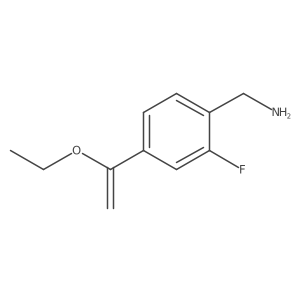 [4-(1-Ethoxyethenyl)-2-fluorophenyl]methanamine结构式