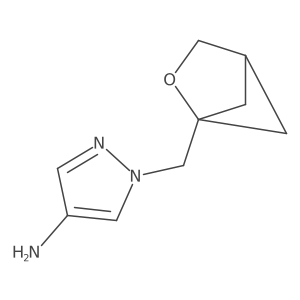 1-({2-oxabicyclo[2.1.1]hexan-1-yl}methyl)-1H-pyrazol-4-amine Structure