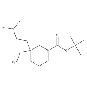 Tert-butyl 3-(aminomethyl)-3-[2-(dimethylamino)ethyl]piperidine-1-carboxylate Structure