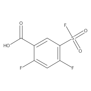 2,4-Difluoro-5-(fluorosulfonyl)benzoic acid Structure