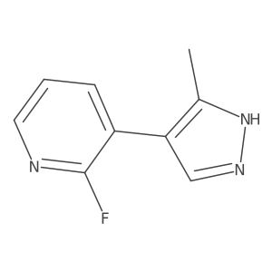 2-fluoro-3-(3-methyl-1H-pyrazol-4-yl)pyridine结构式