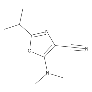 5-(Dimethylamino)-2-isopropyloxazole-4-carbonitrile结构式