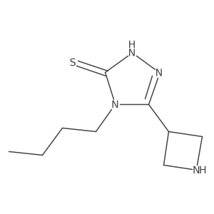 5-(azetidin-3-yl)-4-butyl-4H-1,2,4-triazole-3-thiol结构式