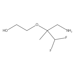 2-[(3-Amino-1,1-difluoro-2-methylpropan-2-yl)oxy]ethan-1-ol结构式