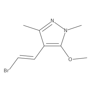 4-(2-bromoethenyl)-5-methoxy-1,3-dimethyl-1H-pyrazole Structure