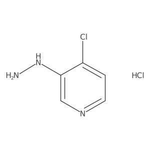 4-Chloro-3-hydrazineylpyridine hydrochloride结构式
