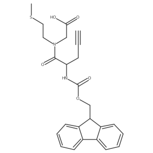 2-[2-({[(9H-fluoren-9-yl)methoxy]carbonyl}amino)-N-[2-(methylsulfanyl)ethyl]pent-4-ynamido]acetic acid Structure