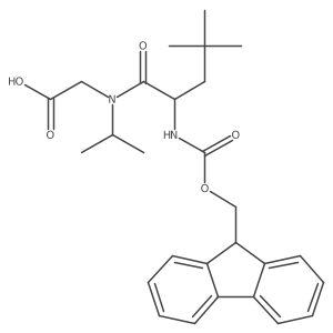 2-[2-({[(9H-fluoren-9-yl)methoxy]carbonyl}amino)-4,4-dimethyl-N-(propan-2-yl)pentanamido]acetic acid Structure