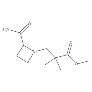 Methyl 3-(2-carbamoylazetidin-1-yl)-2,2-dimethylpropanoate结构式