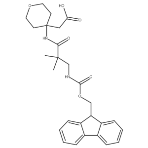2-{4-[3-({[(9H-fluoren-9-yl)methoxy]carbonyl}amino)-2,2-dimethylpropanamido]oxan-4-yl}acetic acid Structure