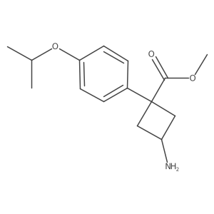 Methyl 3-amino-1-[4-(propan-2-yloxy)phenyl]cyclobutane-1-carboxylate Structure