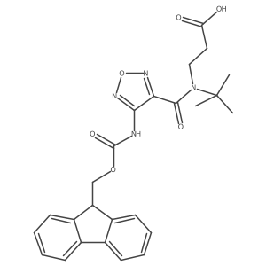 3-{N-tert-butyl-1-[4-({[(9H-fluoren-9-yl)methoxy]carbonyl}amino)-1,2,5-oxadiazol-3-yl]formamido}propanoic acid结构式