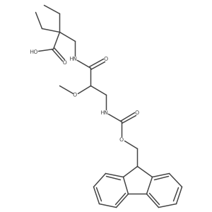 2-ethyl-2-{[3-({[(9H-fluoren-9-yl)methoxy]carbonyl}amino)-2-methoxypropanamido]methyl}butanoic acid Structure