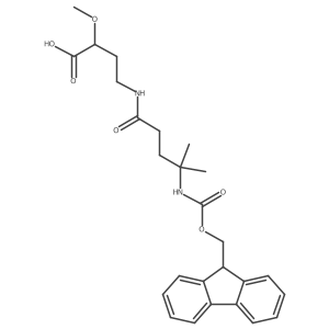 4-[4-({[(9H-fluoren-9-yl)methoxy]carbonyl}amino)-4-methylpentanamido]-2-methoxybutanoic acid Structure