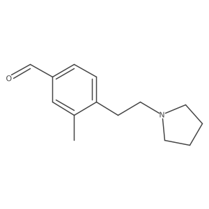 3-Methyl-4-[2-(pyrrolidin-1-yl)ethyl]benzaldehyde结构式
