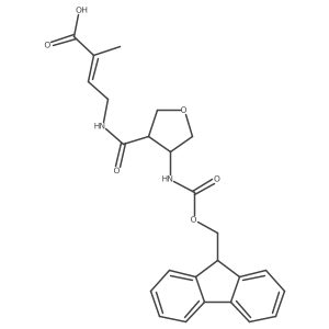 4-{[4-({[(9H-fluoren-9-yl)methoxy]carbonyl}amino)oxolan-3-yl]formamido}-2-methylbut-2-enoic acid结构式