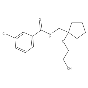 3-chloro-N-((1-(2-hydroxyethoxy)cyclopentyl)methyl)benzamide Structure