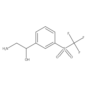 (1R)-2-amino-1-(3-trifluoromethanesulfonylphenyl)ethan-1-ol结构式
