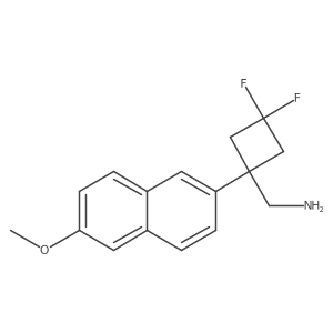 [3,3-Difluoro-1-(6-methoxynaphthalen-2-yl)cyclobutyl]methanamine Structure