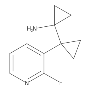 1-[1-(2-Fluoropyridin-3-yl)cyclopropyl]cyclopropan-1-amine结构式