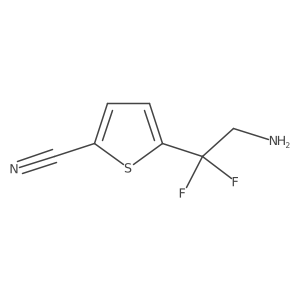 5-(2-Amino-1,1-difluoroethyl)thiophene-2-carbonitrile结构式