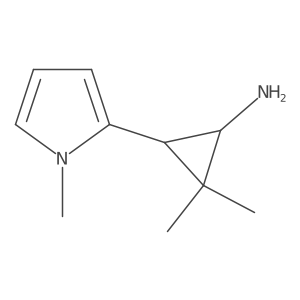 2,2-dimethyl-3-(1-methyl-1H-pyrrol-2-yl)cyclopropan-1-amine结构式
