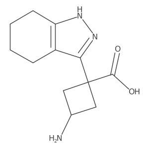 3-amino-1-(4,5,6,7-tetrahydro-1H-indazol-3-yl)cyclobutane-1-carboxylic acid结构式