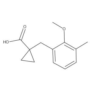 1-[(2-Methoxy-3-methylphenyl)methyl]cyclopropane-1-carboxylic acid Structure