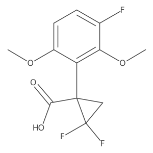 2,2-Difluoro-1-(3-fluoro-2,6-dimethoxyphenyl)cyclopropane-1-carboxylic acid Structure