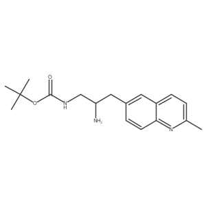 tert-butyl N-[2-amino-3-(2-methylquinolin-6-yl)propyl]carbamate Structure