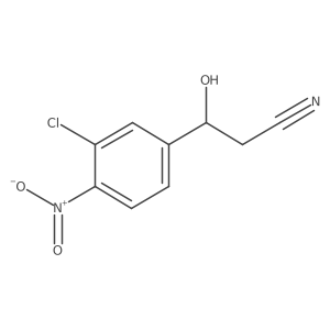 3-(3-Chloro-4-nitrophenyl)-3-hydroxypropanenitrile结构式