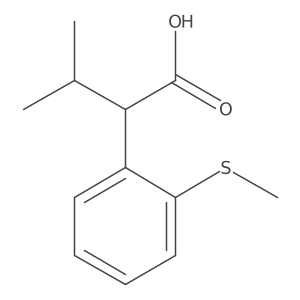 3-Methyl-2-[2-(methylsulfanyl)phenyl]butanoic acid Structure