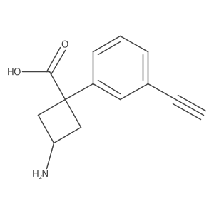 3-Amino-1-(3-ethynylphenyl)cyclobutane-1-carboxylic acid结构式
