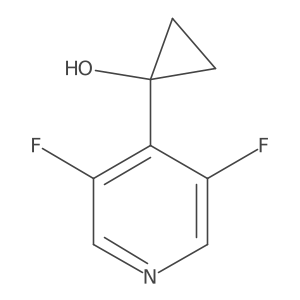 1-(3,5-Difluoropyridin-4-yl)cyclopropan-1-ol结构式