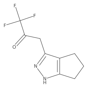 3-{1H,4H,5H,6H-cyclopenta[c]pyrazol-3-yl}-1,1,1-trifluoropropan-2-one结构式